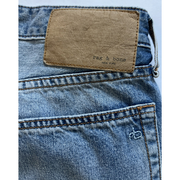Rag & Bone Logan Wide Leg Jeans Womens 30 Distressed 100% Cotton Casual Edgy - Picture 11 of 12
